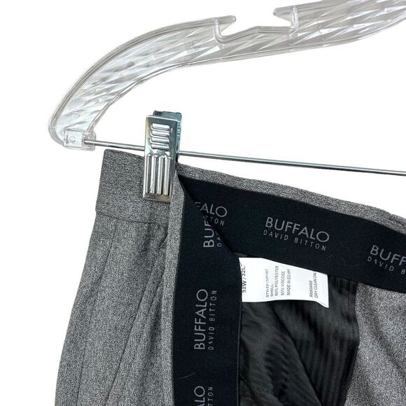 Buffalo David Bitton Trouser Pants Slim Straight Slash Pockets‎ Grey Men 32WX32L - Picture 4 of 6